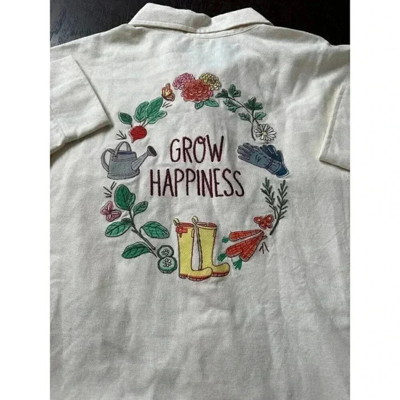 Disneyland Grow Happiness Gardening Button Up Shirt Size XXL Unisex nwt  b25 - Picture 6 of 6